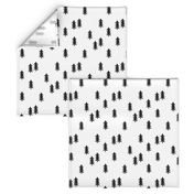 tree // minimal outdoors camping woodland nature forest basic nursery tree fabric black and white