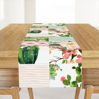 Boho Western Floral Cheater Quilt / Whole cloth