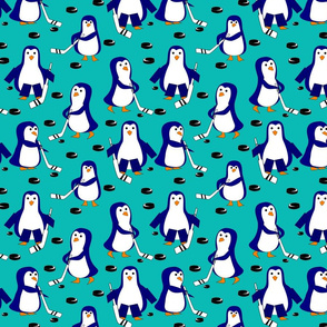 penguin hockey blue
