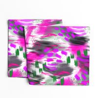 Abstract Digital Painting in Magenta and Green