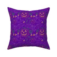 Trick or Treat Stitches 6x6 purple