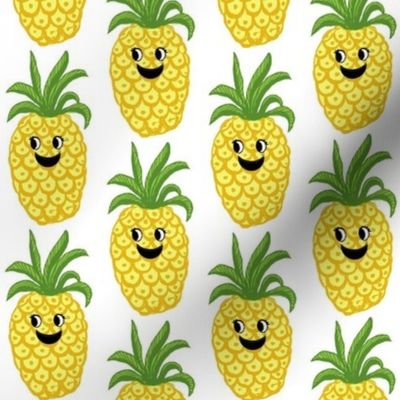 Pineapple // kawaii fruit //  cute //  kids// Greenery // Fruit