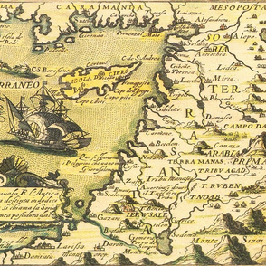 1598 Map of the Levant (27"W)