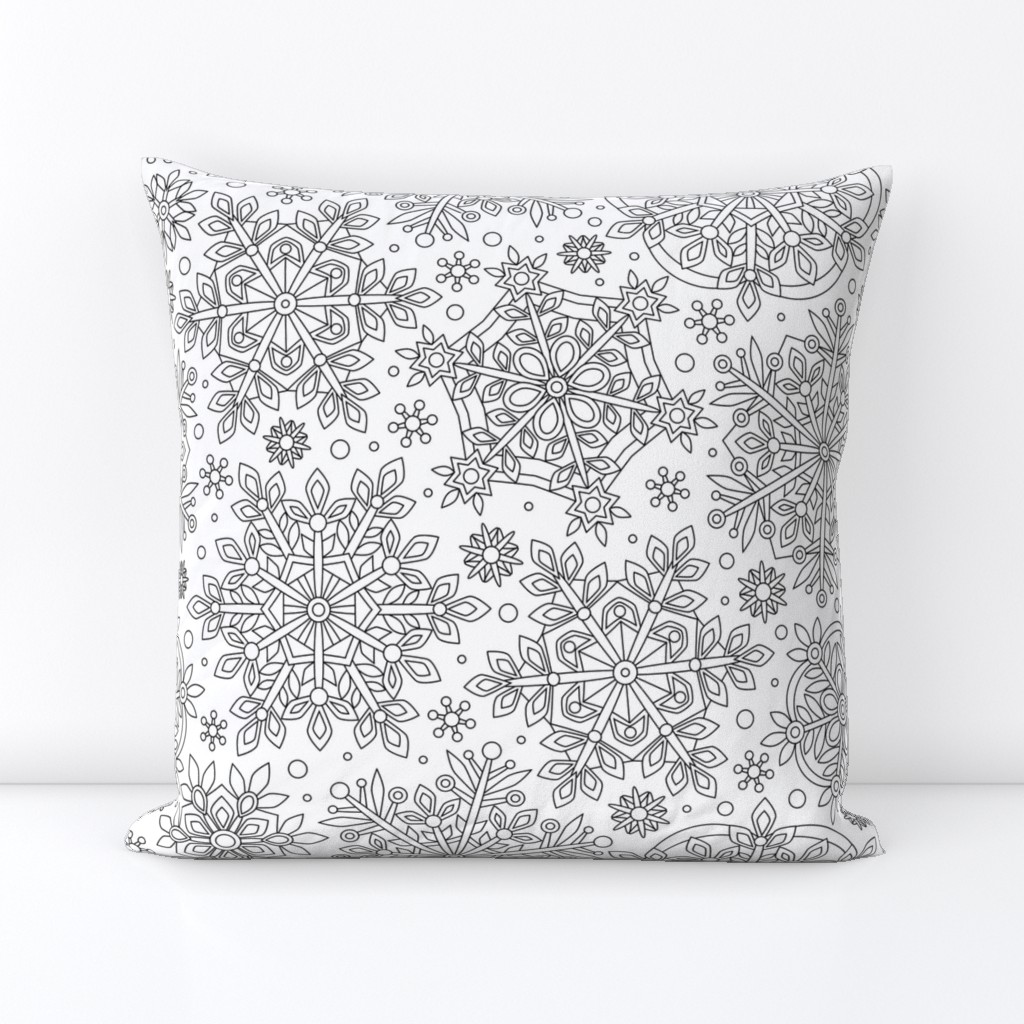 Snowflakes coloring 