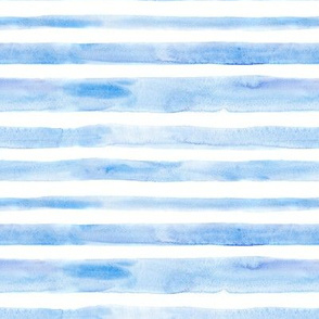 Hand painted watercolor blue stripes