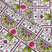 Stained Glass Garden in Pink