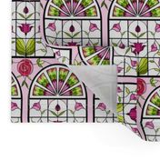 Stained Glass Garden in Pink