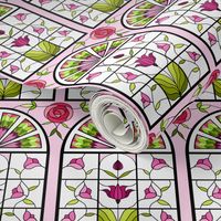 Stained Glass Garden in Pink