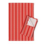 Fire Engine Red Ribbon Candy Stripes