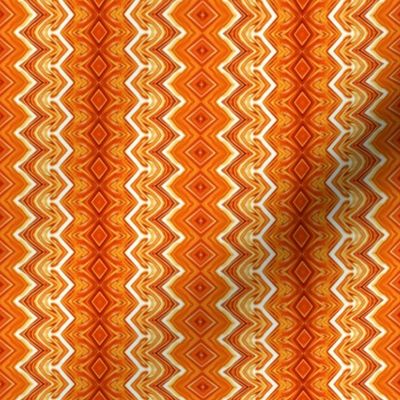 Orange and White Rickrack Stripes