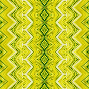 Yellow Green Rickrack Stripes