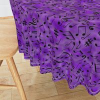 Scattered Music Notes on Purple