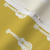 ukulele // musical instrument kids guitar fabric instruments music pattern mustard