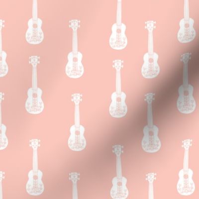 ukulele // musical instrument kids guitar fabric instruments music pattern pale pink