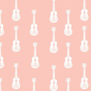 ukulele // musical instrument kids guitar fabric instruments music pattern pale pink