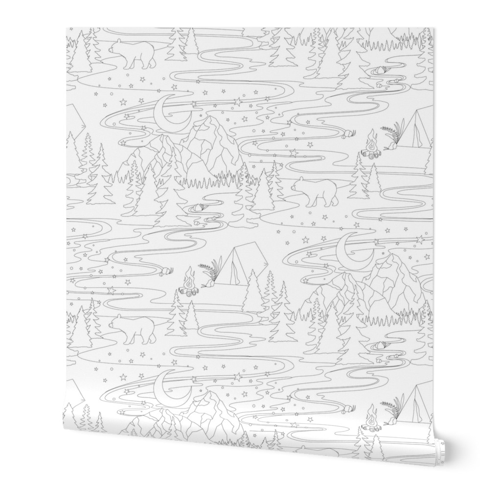 Choose Mountains - large - black and white