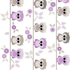 Baby owls in purple - railroaded