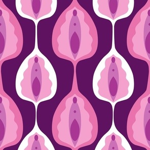 Hidden vagina vulva geometric retro