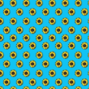 sunflower pattern blue 