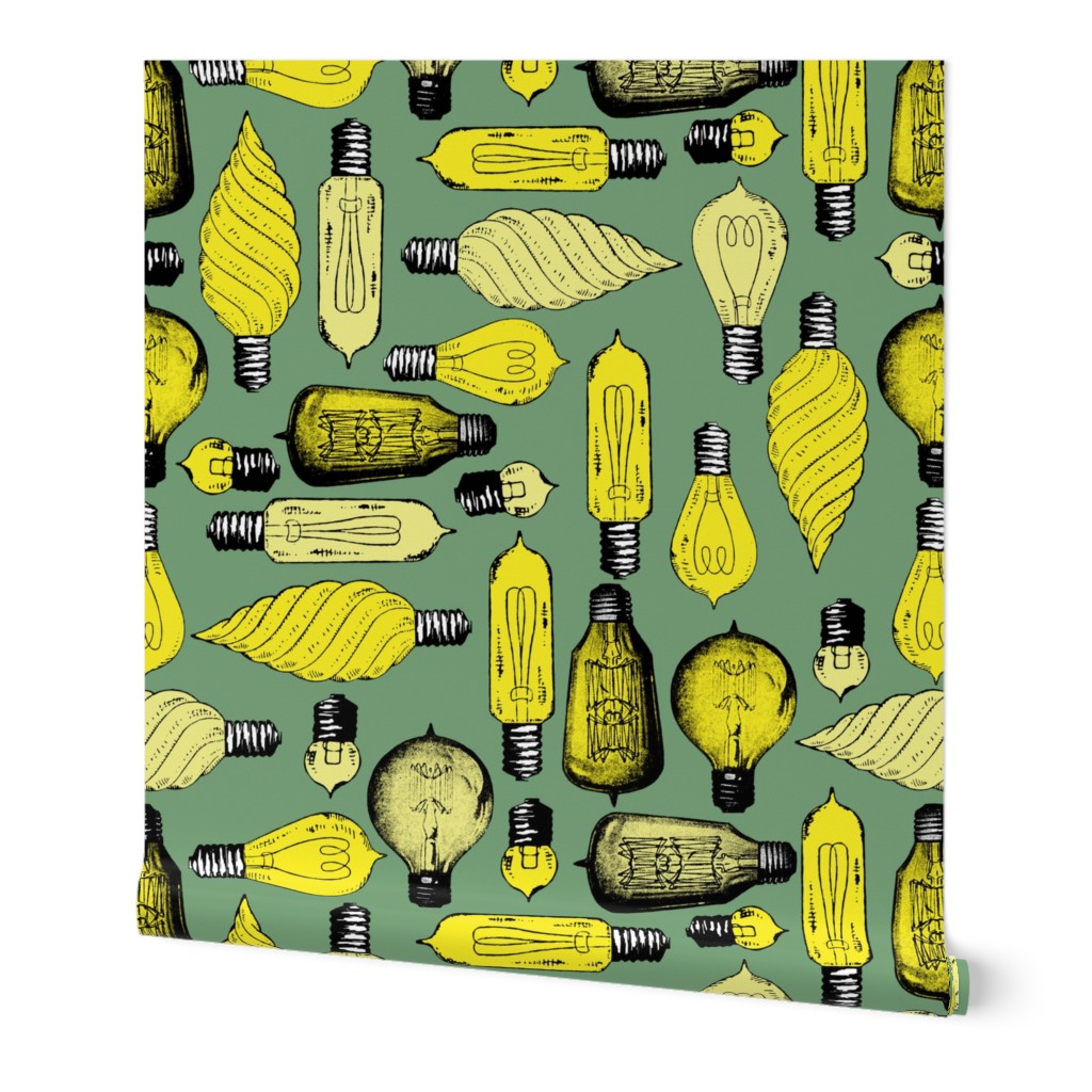 light bulb pattern green