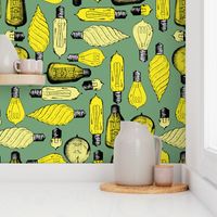 light bulb pattern green