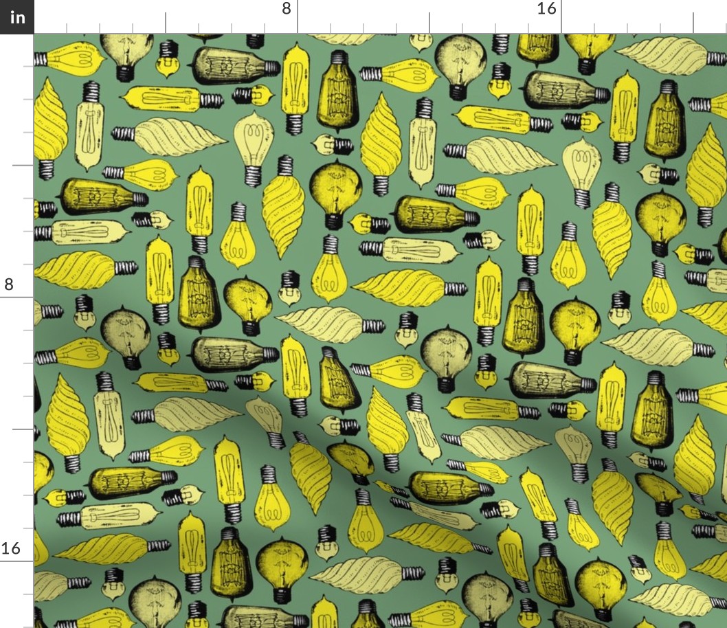 light bulb pattern green