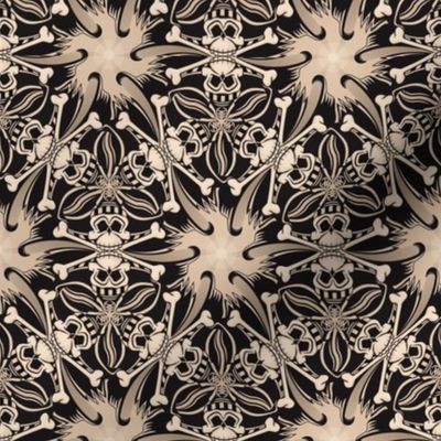 ★ SKULLS & STARS ★ Black & White / Collection : Pirates Tessellations - Skull and Crossbones Prints
