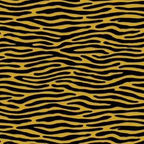 ★ ZEBRA OR TIGER ? ★ Mustard Yellow – Tiny Scale - Horizontal / Collection : Wild Stripes – Punk Rock Animal Prints 2