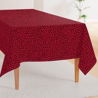 ★ STARS x LEOPARD ★ Cherry Red - Medium-Small Scale / Collection : Leopard Spots variations – Punk Rock Animal Prints 3