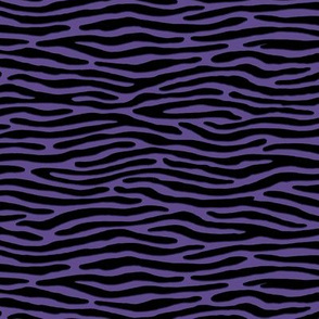 ★ ZEBRA OR TIGER ? ★ Psychobilly Purple – Tiny Scale- Horizontal / Collection : Wild Stripes – Punk Rock Animal Prints 2