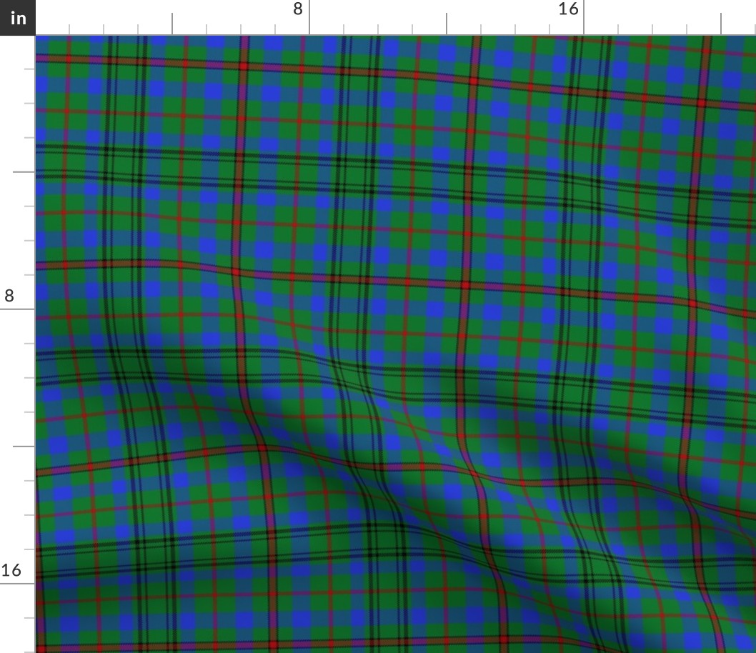 Moncrieffe tartan, green/blue, 6"