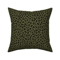 ★ STARS x LEOPARD ★ Camo Olive Green - Small Scale / Collection : Leopard Spots variations – Punk Rock Animal Prints 3