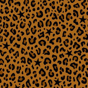 ★ STARS x LEOPARD ★ Yellow Ochre - Small Scale / Collection : Leopard Spots variations – Punk Rock Animal Prints 3