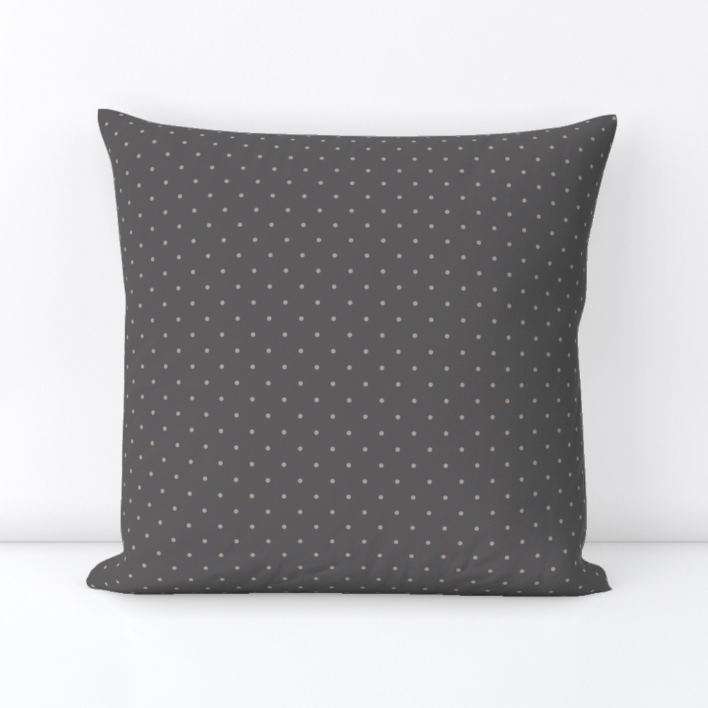 ★ VINTAGE POLKA DOTS ★ Gray, Large Scale / Collection : Swallows & Polka Dots – Rockabilly Prints