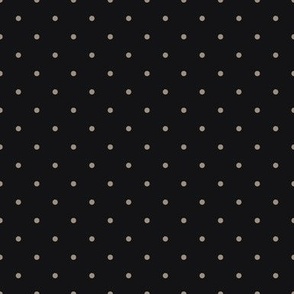 ★ VINTAGE POLKA DOTS ★ Black, Large Scale / Collection : Swallows & Polka Dots – Rockabilly Prints