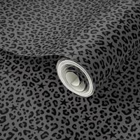 ★ STARS x LEOPARD ★ Gray and Black - Small Scale / Collection : Leopard Spots variations – Punk Rock Animal Prints 3