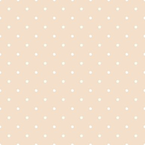 ★ POLKA DOTS ★ Ecru & White, Large Scale / Collection : Swallows & Polka Dots – Rockabilly Prints