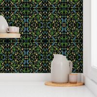 black blue green mirror mosaic 