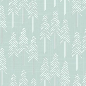 Forest - Pine Trees Mint White