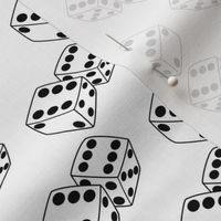 medium dice on white