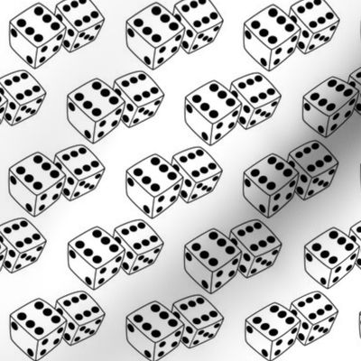 medium dice on white