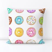 Donuts -  large 4 inch multi coloured donuts