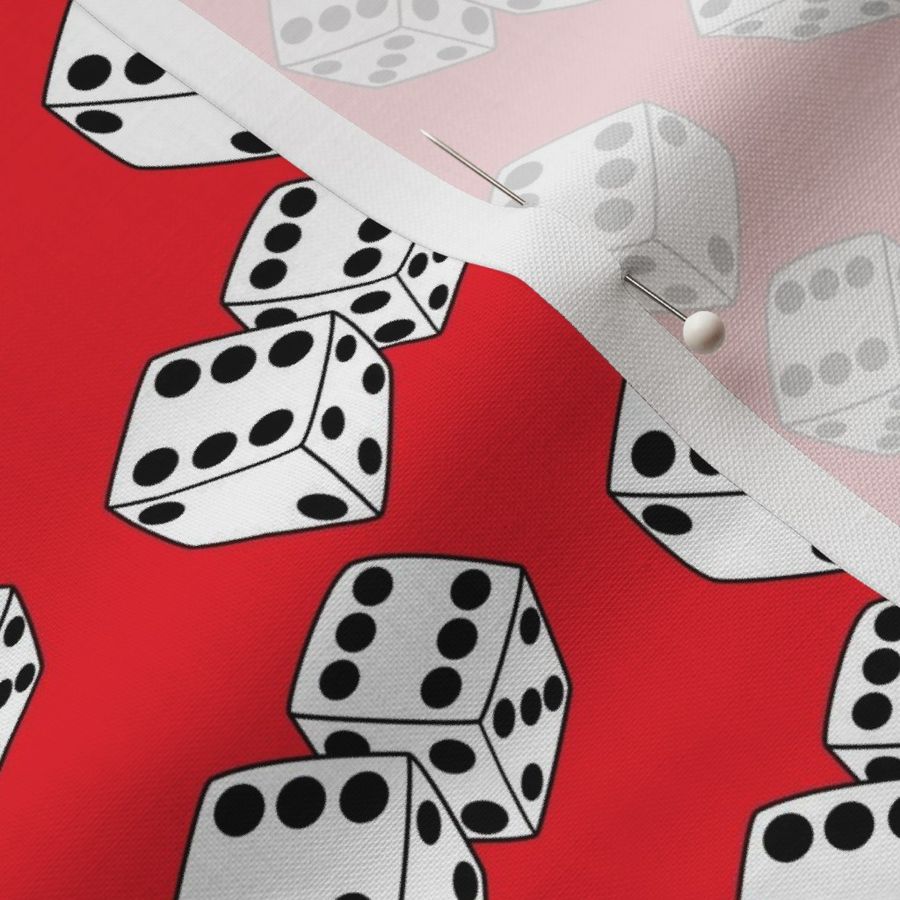 medium dice-on-red