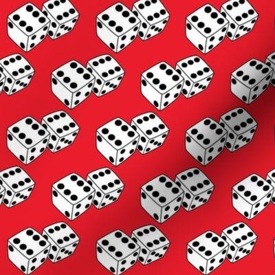 medium dice-on-red