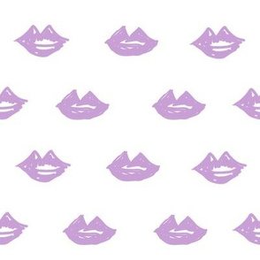 lips // valentines day fabric cute love themes pattern red lipstick purple