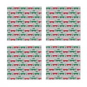 christmas van hippie bus christmas tree tradition holiday fabric grey green