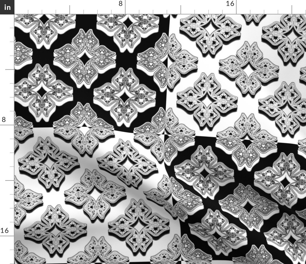 3D Fractal, Positive & Negative