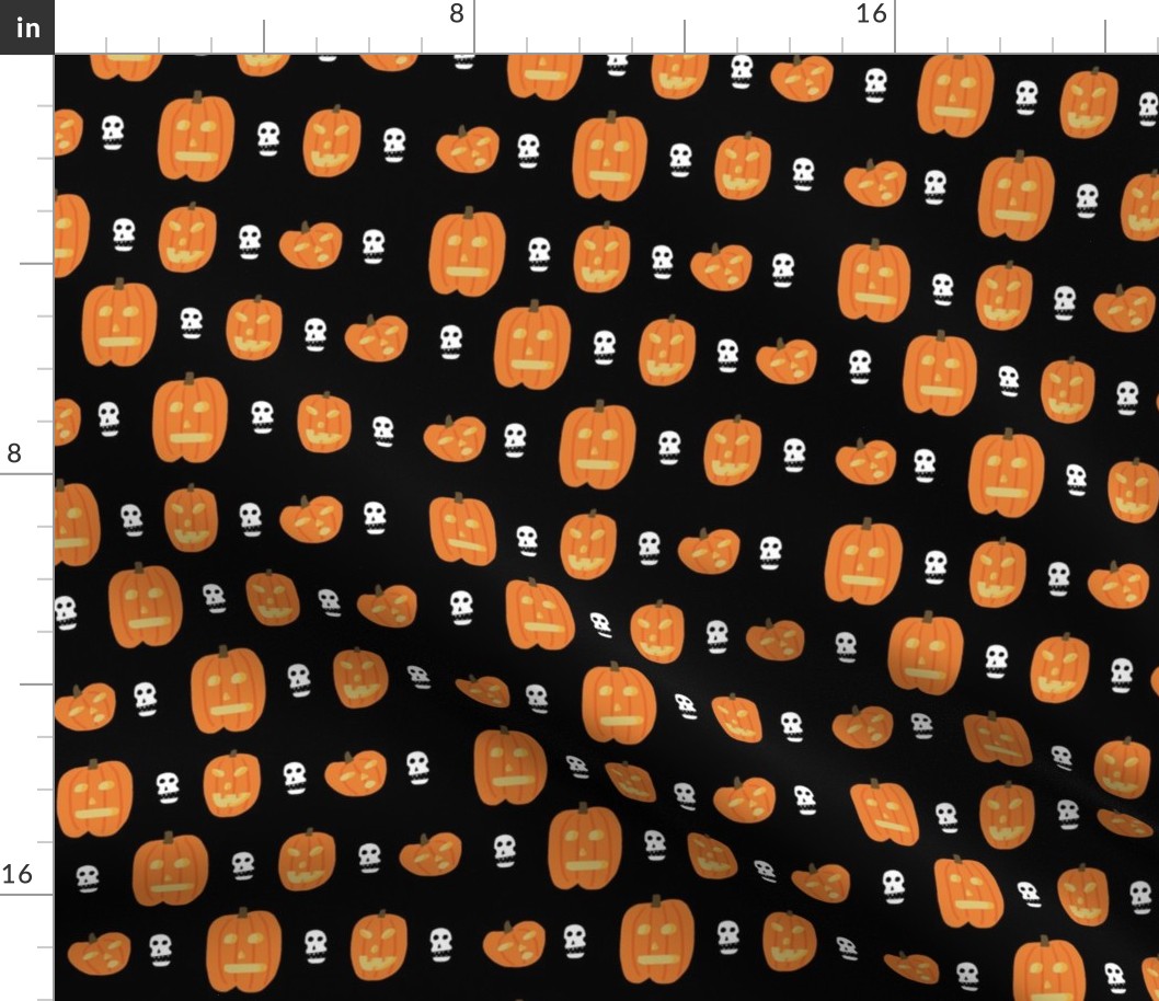 pumpkin skull pattern