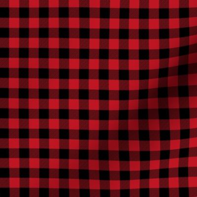 buffalo plaid - red and black 3/8" 