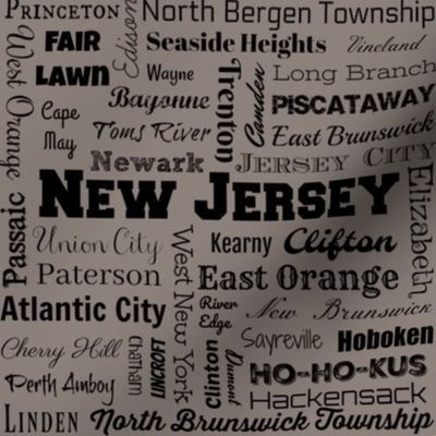 New Jersey cities,  taupe